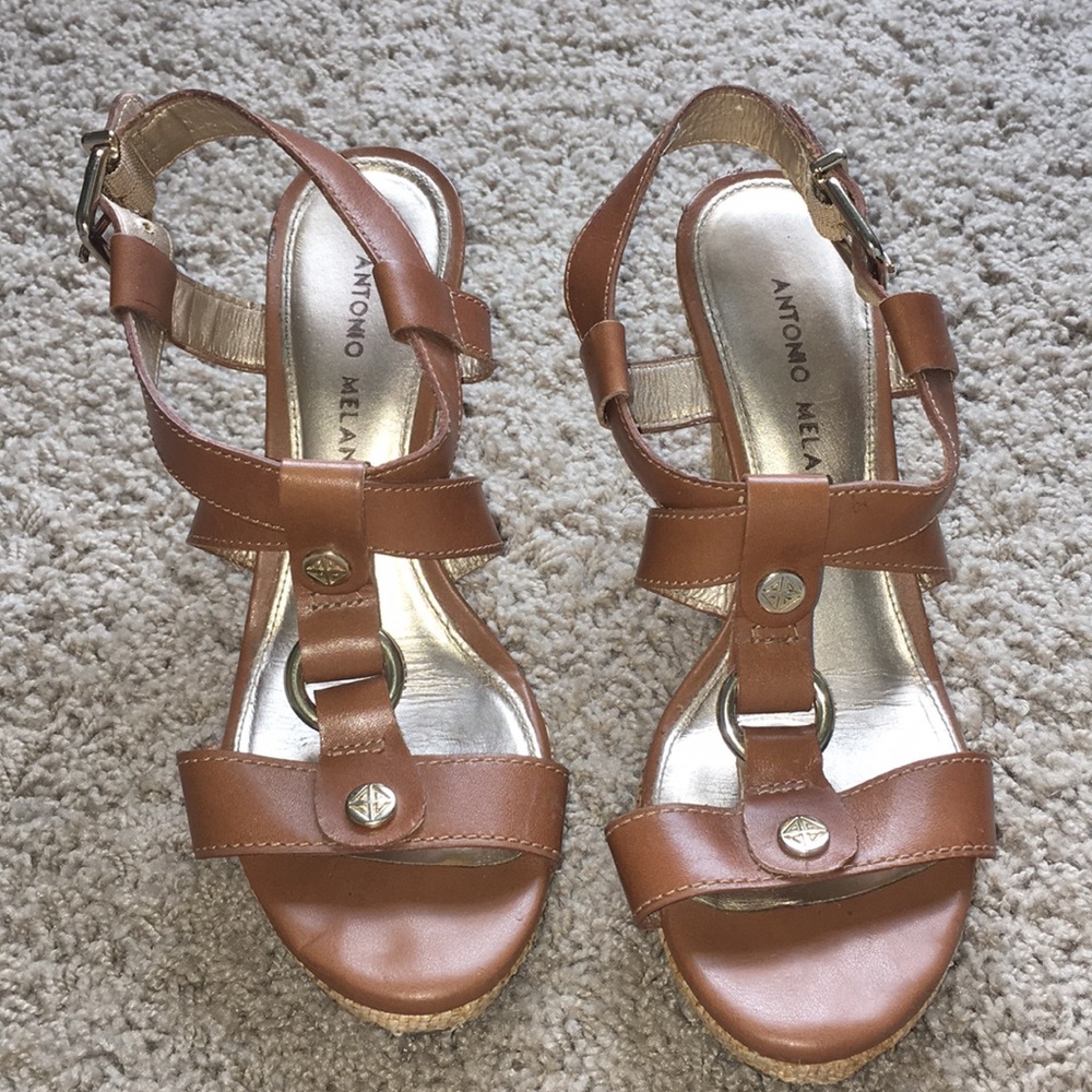 Tan Antonio melani wedges